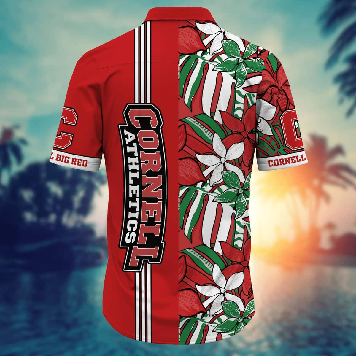Red Aloha NCAA Cornell Big Red Hawaiian Shirt Beach Gift For Boyfriend Red Aloha NCAA Cornell Big Red Hawaiian Shirt Beach Gift For Boyfriend
