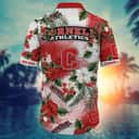 Tropical Aloha NCAA Cornell Big Red Hawaiian Shirt Hibiscus Flowers Gift For Dad
