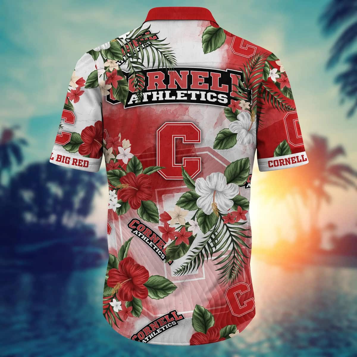 Tropical Aloha NCAA Cornell Big Red Hawaiian Shirt Hibiscus Flowers Gift For Dad Tropical Aloha NCAA Cornell Big Red Hawaiian Shirt Hibiscus Flowers Gift For Dad