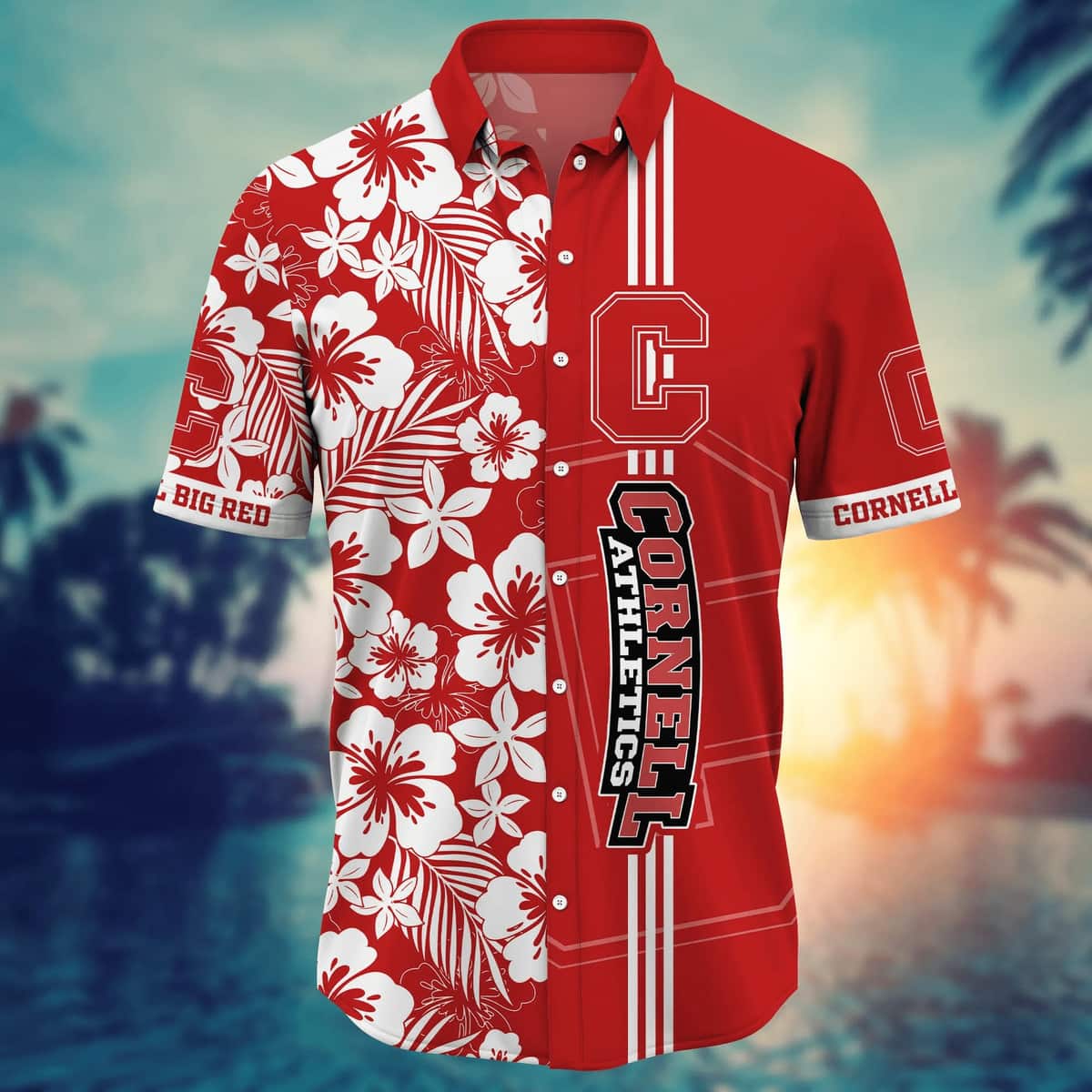 Trending Aloha NCAA Cornell Big Red Hawaiian Shirt Beach Gift For Family Trending Aloha NCAA Cornell Big Red Hawaiian Shirt Beach Gift For Family