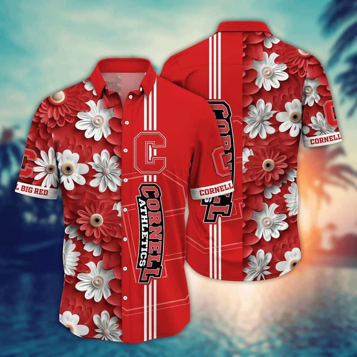 Floral Aloha NCAA Cornell Big Red Hawaiian Shirt Gift For Summer Lovers