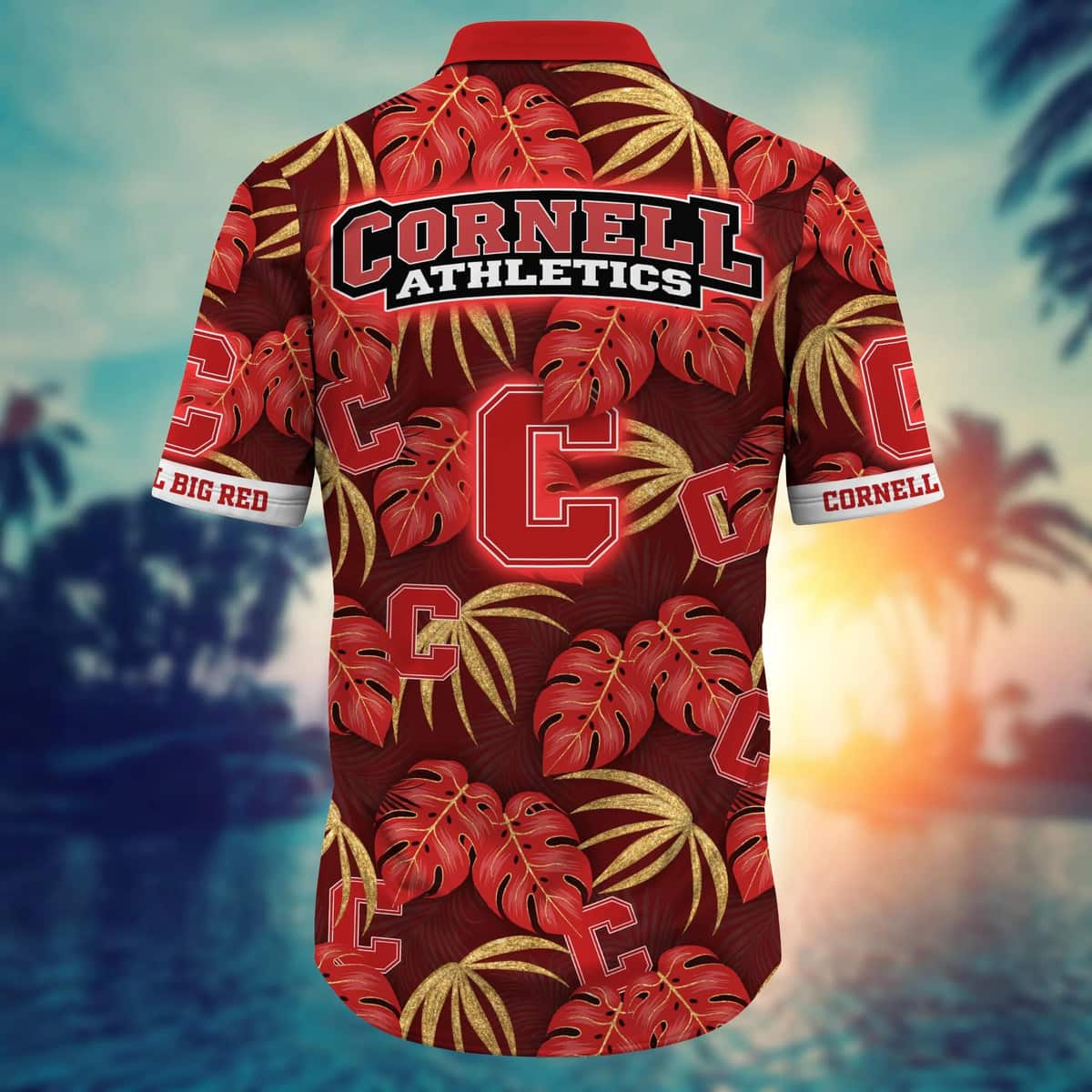 Trending Aloha NCAA Cornell Big Red Hawaiian Shirt Palm Leaves Gift For Dad Trending Aloha NCAA Cornell Big Red Hawaiian Shirt Palm Leaves Gift For Dad