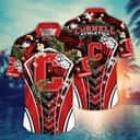 Tropical Aloha NCAA Cornell Big Red Hawaiian Shirt Palm Leaves Gift For Dad