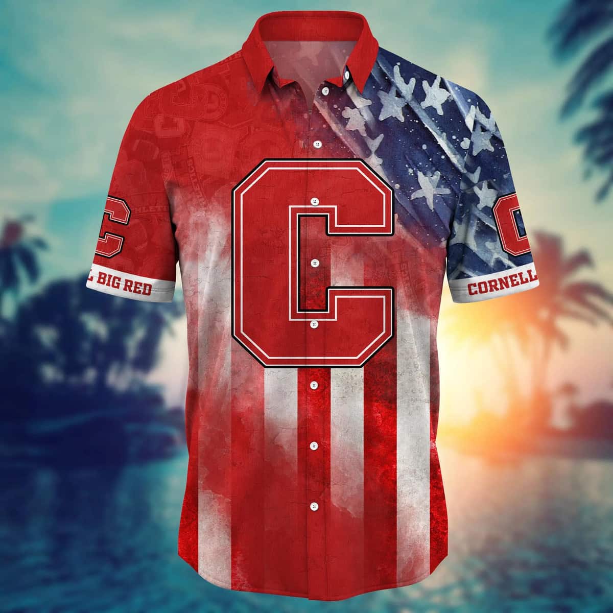 NCAA Cornell Big Red Hawaiian Shirt Happy 4th Of July Gift For Family NCAA Cornell Big Red Hawaiian Shirt Happy 4th Of July Gift For Family