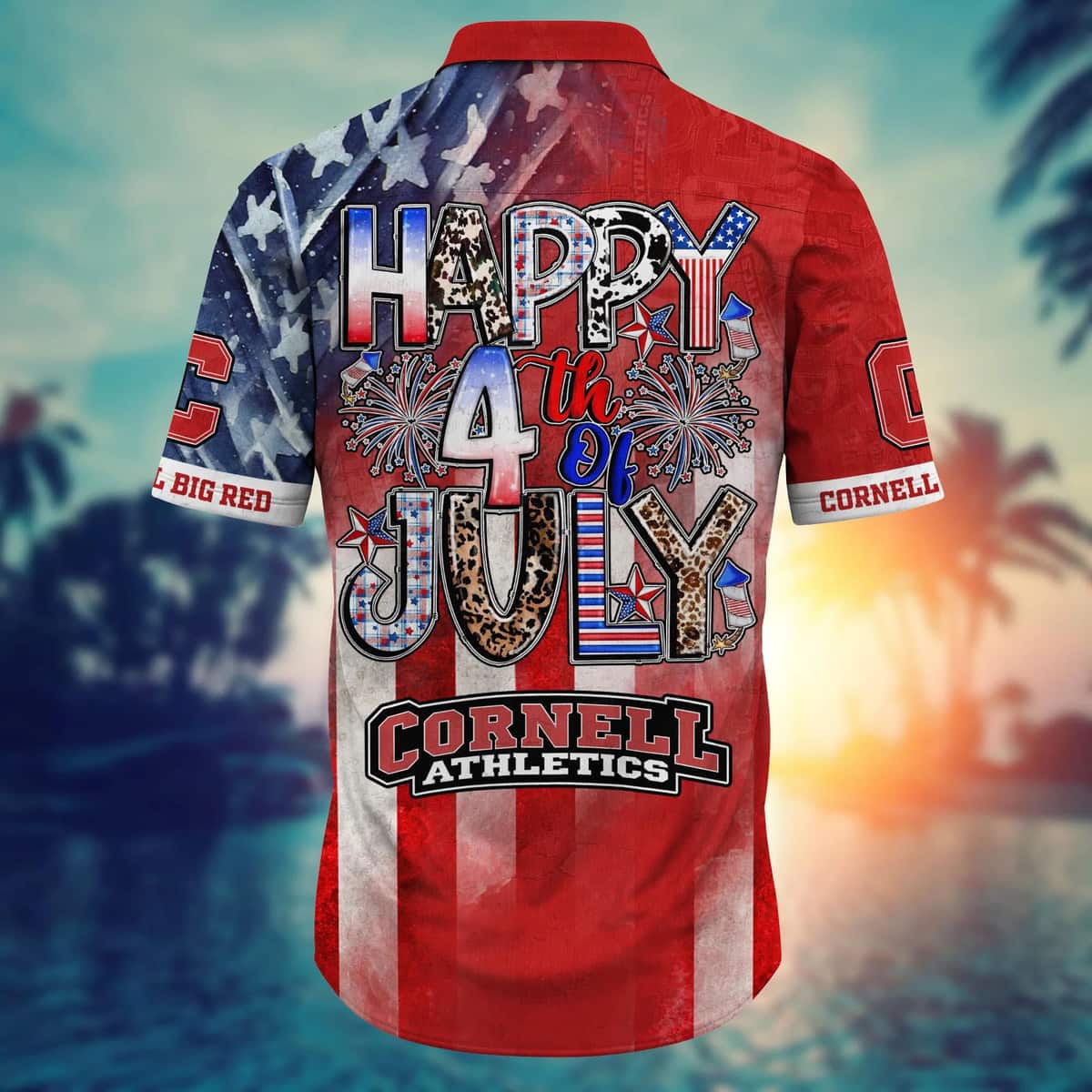 NCAA Cornell Big Red Hawaiian Shirt Happy 4th Of July Gift For Family NCAA Cornell Big Red Hawaiian Shirt Happy 4th Of July Gift For Family