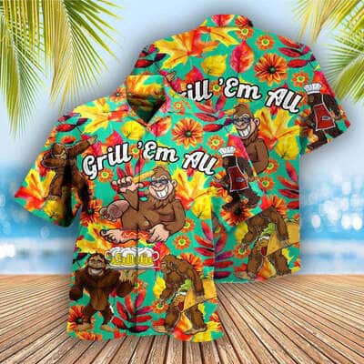 Funny Hawaiian Shirt Food Grill Em All Funny Barbecue Gift For Boyfriend Funny Hawaiian Shirt Food Grill Em All Funny Barbecue Gift For Boyfriend
