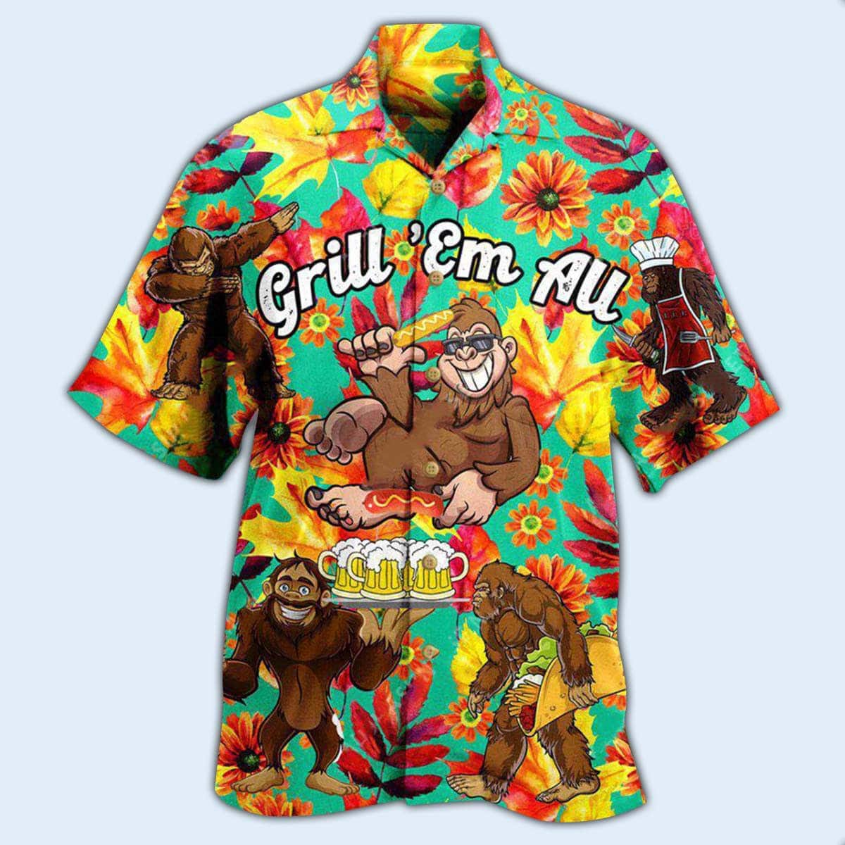Funny Hawaiian Shirt Food Grill Em All Funny Barbecue Gift For Boyfriend Funny Hawaiian Shirt Food Grill Em All Funny Barbecue Gift For Boyfriend