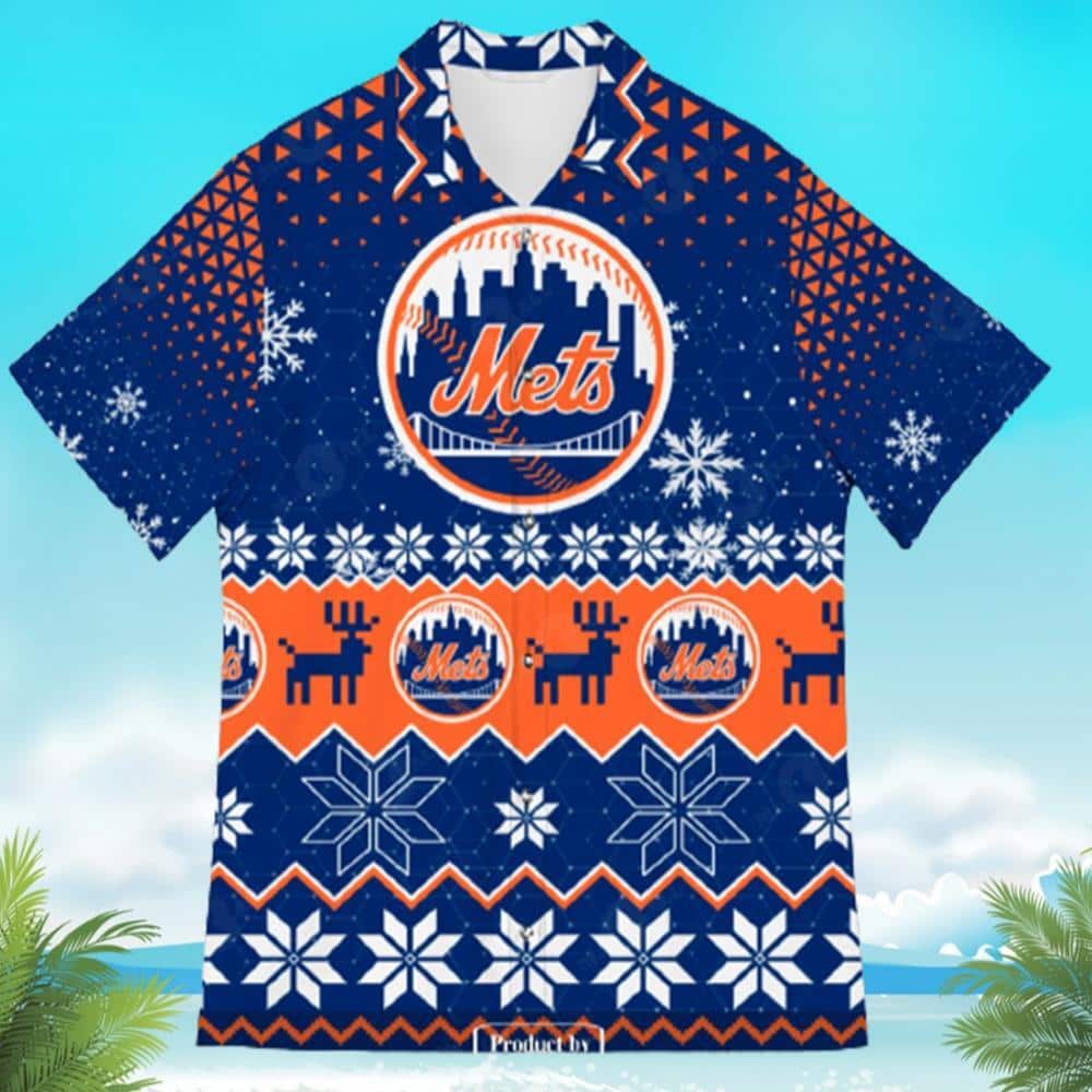 Chrismas MLB New York Mets Hawaiian Shirt Funny Gift For Beach Lovers