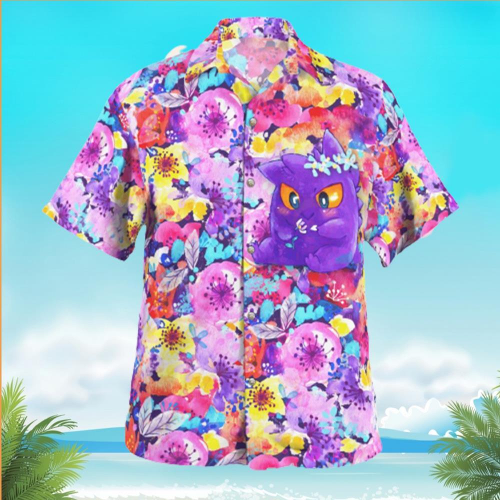 Colorful Pokemon Hawaiian Shirt Gengar Gift For Summer Trip
