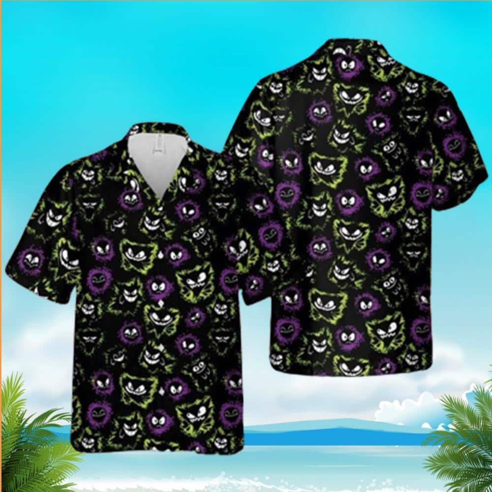Black Aloha Pokemon Hawaiian Shirt Gengar Summer Beach Gift
