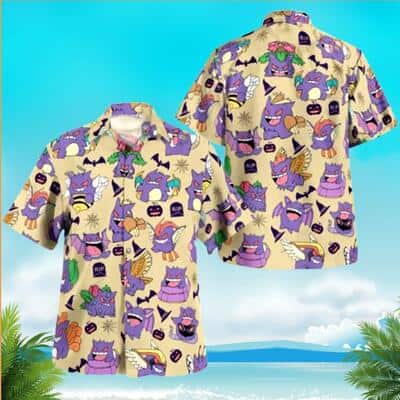 Cool Pokemon Hawaiian Shirt Gengar Summer Gift For Friend Cool Pokemon Hawaiian Shirt Gengar Summer Gift For Friend