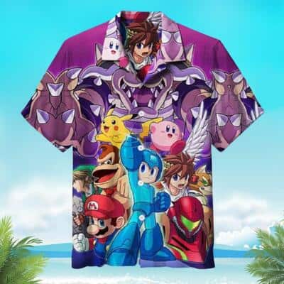 Stylish Pokemon Hawaiian Shirt Pikachu Purin Mario And Friends Gift For Son