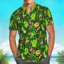 Green Pokemon Hawaiian Shirt Grass Type Beach Gift For Him Green Pokemon Hawaiian Shirt Grass Type Beach Gift For Him