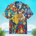 Cute Aloha Pokemon Hawaiian Shirt Pikachu Eevee And Friend Beach Gift For Him Cute Aloha Pokemon Hawaiian Shirt Pikachu Eevee And Friend Beach Gift For Him