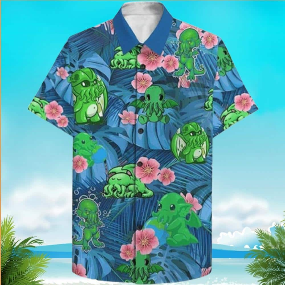 Tropical Aloha Pokemon Hawaiian Shirt Green Practical Beach Gift