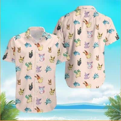 Cool Aloha Eevee Pokemon Hawaiian Shirt Beach Gift For Friends Cool Aloha Eevee Pokemon Hawaiian Shirt Beach Gift For Friends