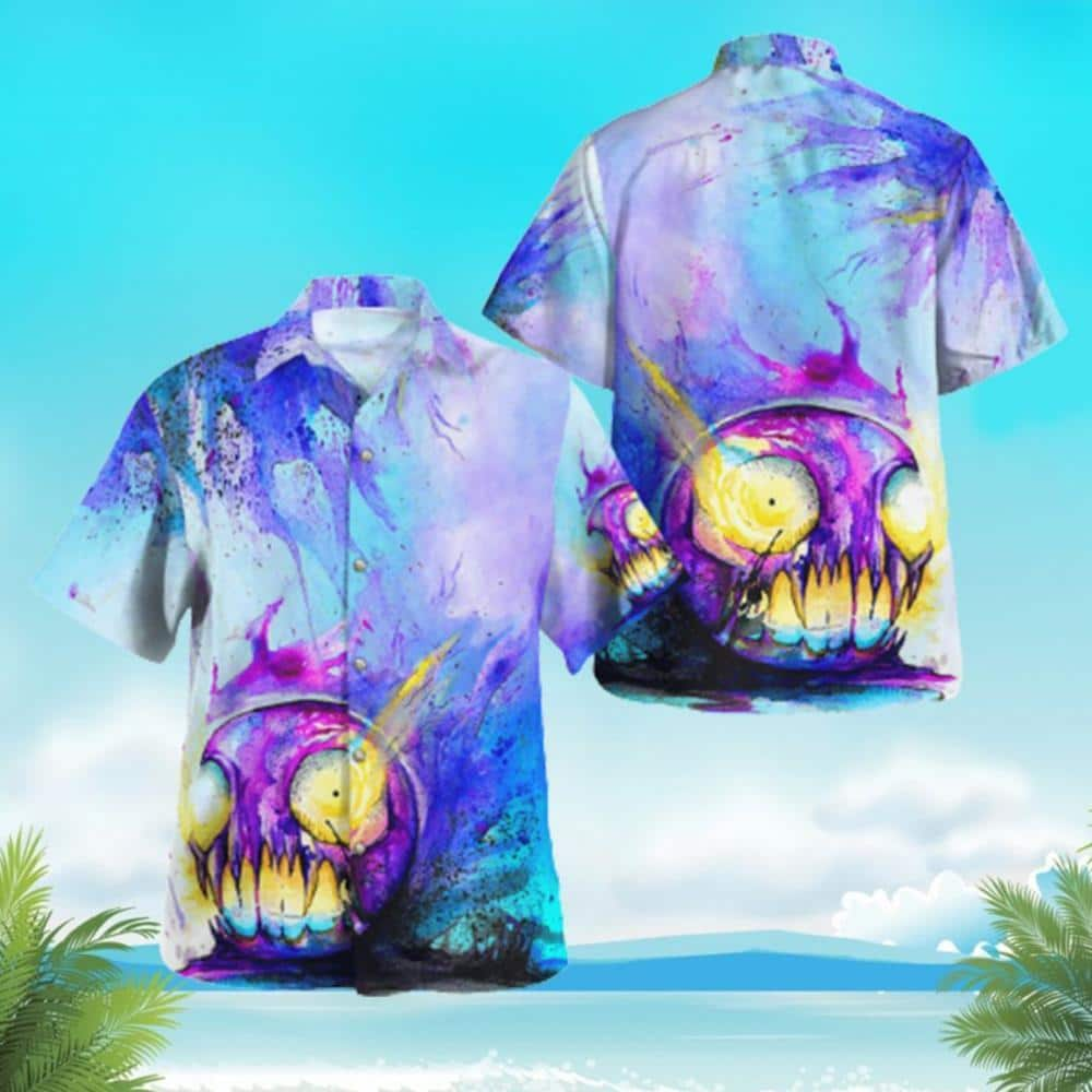 Gastly Halloween Pokemon Hawaiian Shirt Gift For Summer Vacation