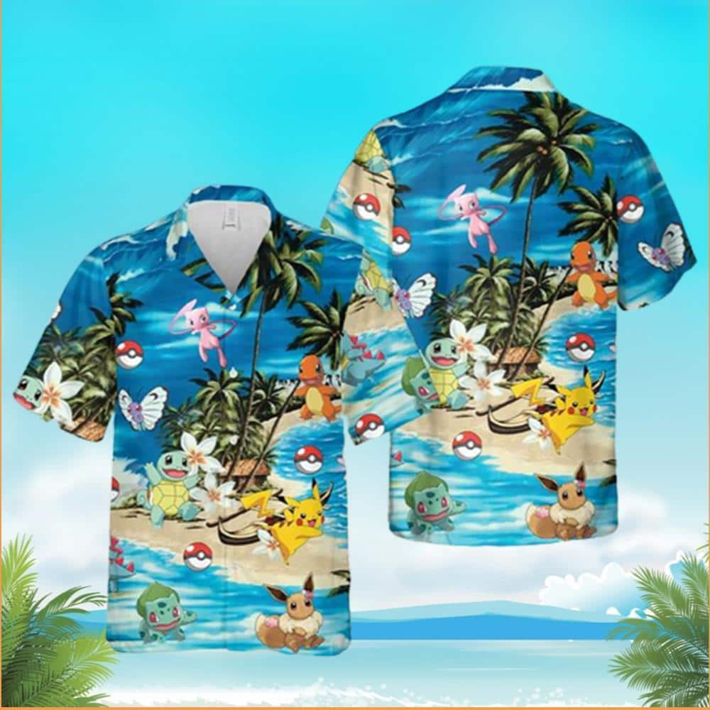 Beach Aloha Pokemon Pikachu Hawaiian Shirt Summer Gift For Friends