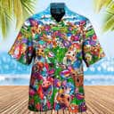 Funny Cow Flower In Farm Hawaiian Shirt Beach Holiday Gift
