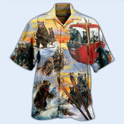 Funny Bear Hawaiian Shirt Summer Gift For Family