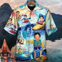 Funny Hawaiian Shirt Children Playing Kayaking Live Love