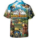 Funny Hawaiian Shirt Bear Camping And Beer Why I'm Here Funny Hawaiian Shirt Bear Camping And Beer Why I'm Here