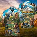 Funny Hawaiian Shirt Bear Camping And Beer Why I'm Here Funny Hawaiian Shirt Bear Camping And Beer Why I'm Here