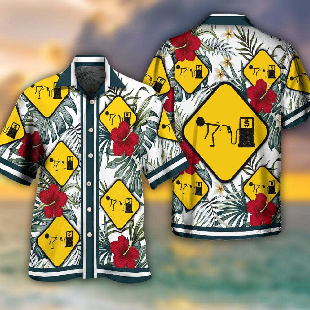 Funny Hawaiian Shirt Gas Pump Tropical Palm Leaves Funny Hawaiian Shirt Gas Pump Tropical Palm Leaves