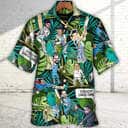 Funny Hawaiian Shirt Cricket Sport Palm Leaves Pattern