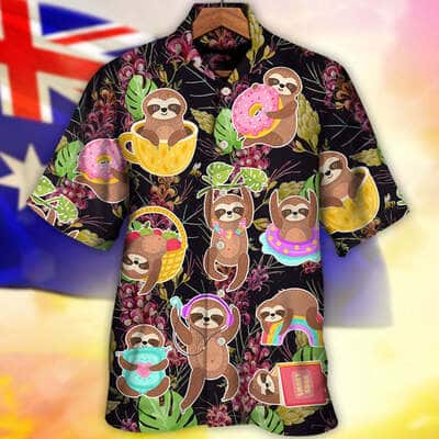 Funny Hawaiian Shirt Sloth Practical Beach Gift For Him