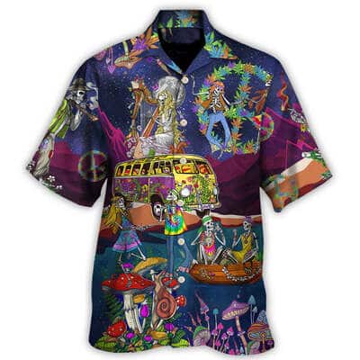 Funny Hawaiian Shirt Skull Dancing Moon Night Amazing Style