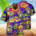 Aloha Hippie Mushroom Peace Funny Hawaiian Shirt Summer Gift For Friends