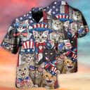 Funny Hawaiian Shirt Cat Independence Day Cool Gift For Beach Lovers Funny Hawaiian Shirt Cat Independence Day Cool Gift For Beach Lovers