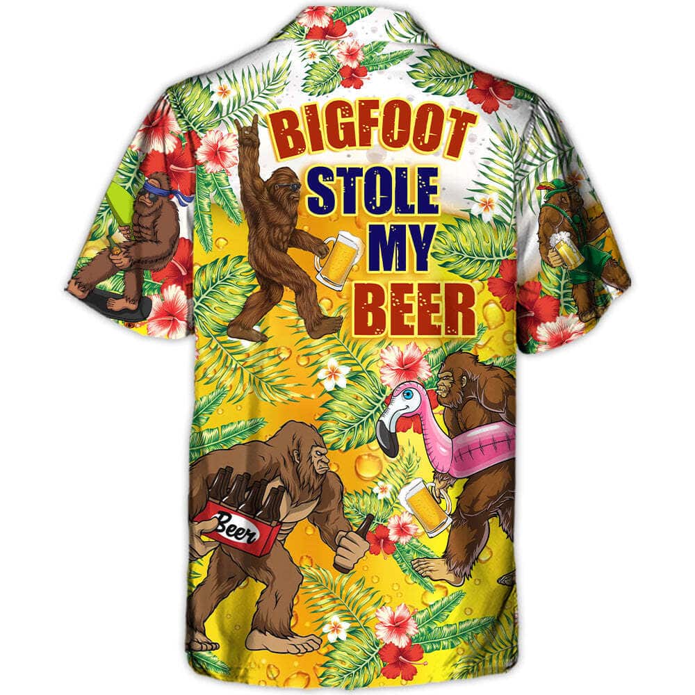 Funny Hawaiian Shirt Bigfoot Stole My Beer Lover Tropical Funny Hawaiian Shirt Bigfoot Stole My Beer Lover Tropical