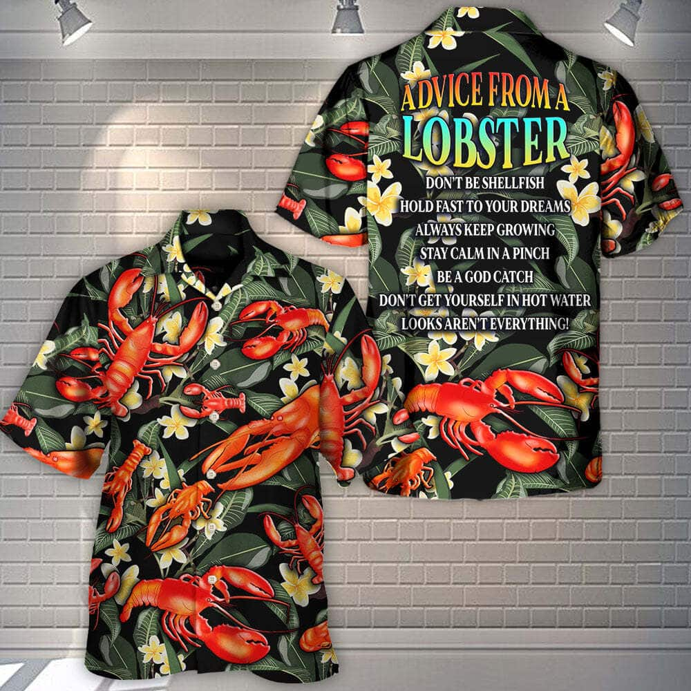 Funny Hawaiian Shirt Advice From A Lobster Birthday Gift For Beach Vacation