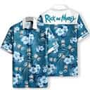 Aloha Rick And Morty Hawaiian Shirt White Hibiscus Flowers Pattern Summer Holiday Gift Aloha Rick And Morty Hawaiian Shirt White Hibiscus Flowers Pattern Summer Holiday Gift