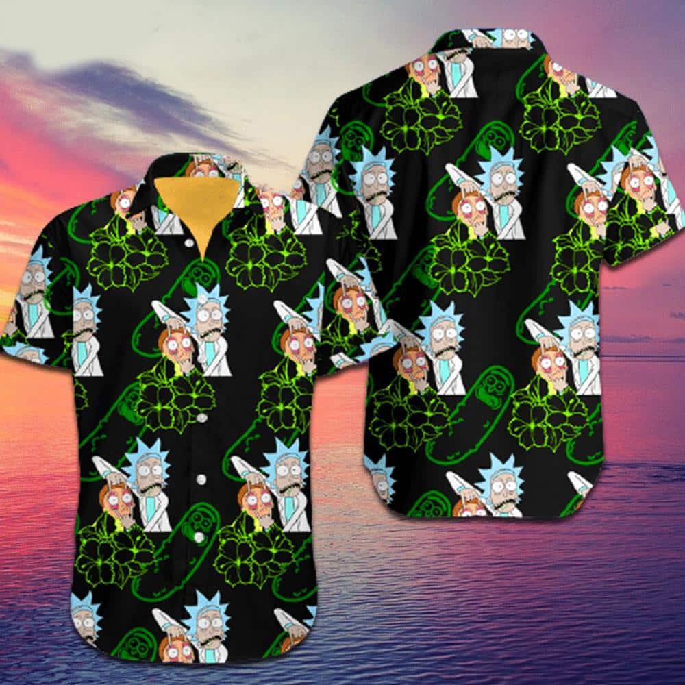 Summer Aloha Rick And Morty Hawaiian Shirt Gift For Beach Vacation Trip