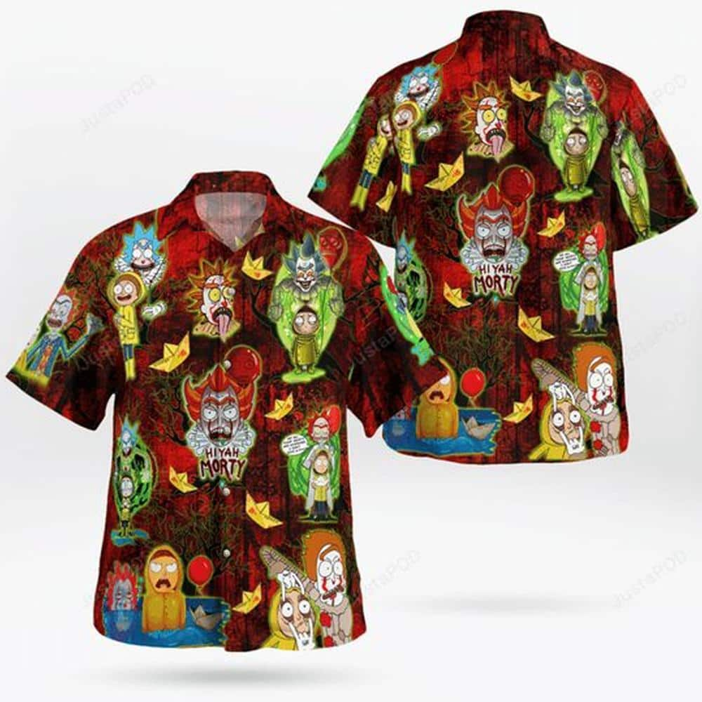 Halloween Aloha Rick And Morty Hawaiian Shirt Holiday Gift For Family