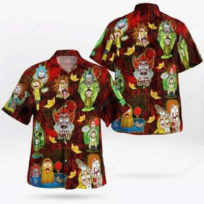 Halloween Aloha Rick And Morty Hawaiian Shirt Holiday Gift For Family Halloween Aloha Rick And Morty Hawaiian Shirt Holiday Gift For Family