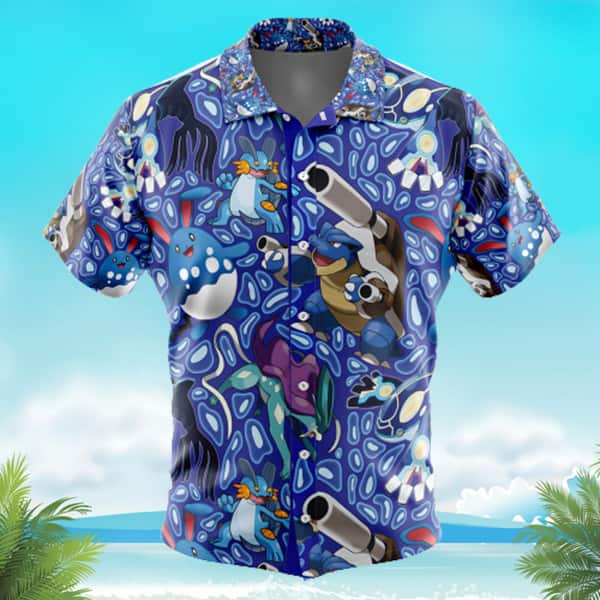 Water Pokemon Hawaiian Shirt Summer Gift For Friends Water Pokemon Hawaiian Shirt Summer Gift For Friends