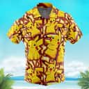 Yellow Pikachu Pokemon Anime Hawaiian Shirt Birthday Gift For Beach Lovers Yellow Pikachu Pokemon Anime Hawaiian Shirt Birthday Gift For Beach Lovers