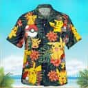 Pokemon Ball Hawaiian Shirt Palm Leaves Pattern Beach Gift For Best Friend