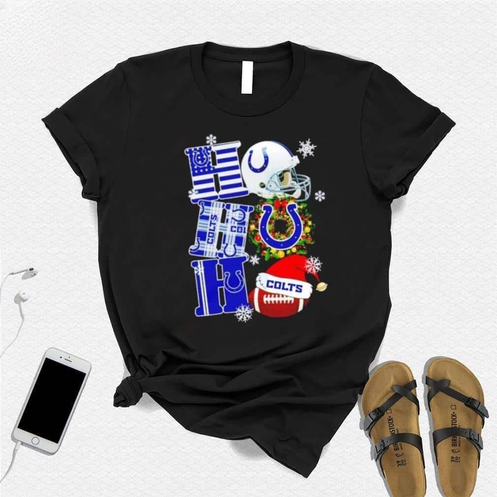 NFL Indianapolis Colts T-Shirt Ho Ho Ho NFL Indianapolis Colts T-Shirt Ho Ho Ho