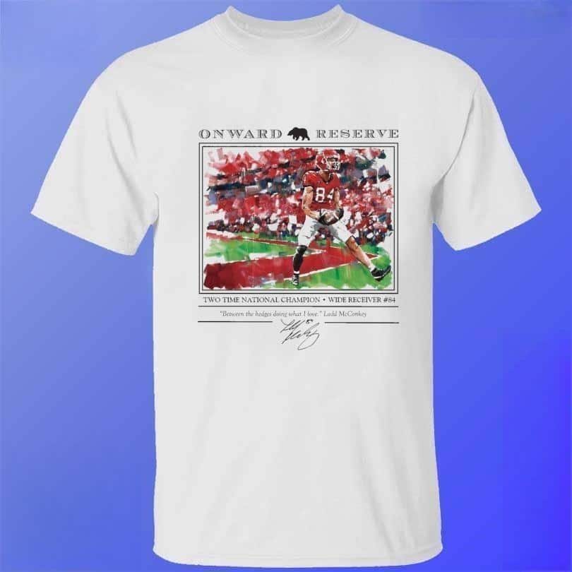 Ladd McConkey Georgia Bulldogs T-Shirt Onward Reserve Ladd McConkey Georgia Bulldogs T-Shirt Onward Reserve
