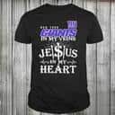 NFL New York Giants In My Veins Jesus In My Heart T-Shirt
