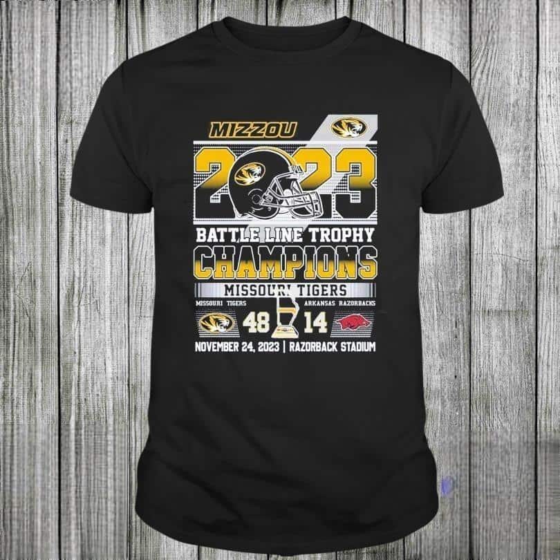 NCAA Battle Line Trophy Champions Missouri Tigers T-Shirt NCAA Battle Line Trophy Champions Missouri Tigers T-Shirt