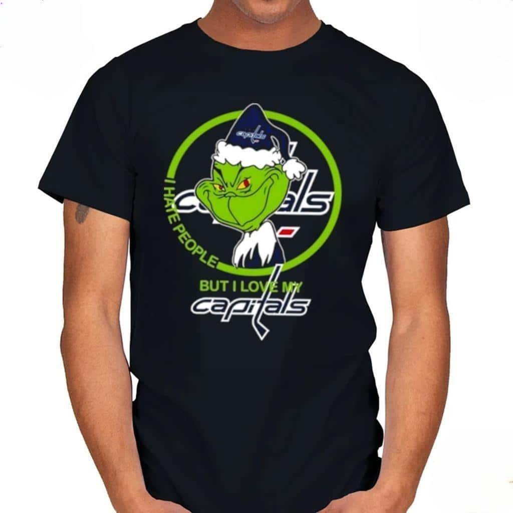 Funny Grinch I Hate People But I Love My Washington Capitals T-Shirt Funny Grinch I Hate People But I Love My Washington Capitals T-Shirt