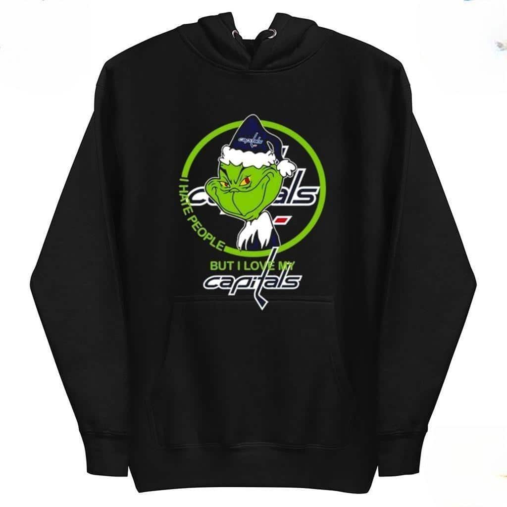 Funny Grinch I Hate People But I Love My Washington Capitals T-Shirt Funny Grinch I Hate People But I Love My Washington Capitals T-Shirt