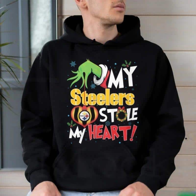 Funny Grinch NFL Pittsburgh Steelers T-Shirt My Stole My Heart Funny Grinch NFL Pittsburgh Steelers T-Shirt My Stole My Heart