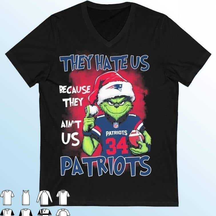 Funny Grinch They Hate Us Because Ain’t Us New England Patriots T-Shirt Funny Grinch They Hate Us Because Ain’t Us New England Patriots T-Shirt